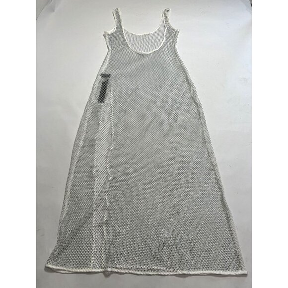 ALT Swim Swim Cover-Up Mesh Tank Dress in Silver - Picture 2 of 3